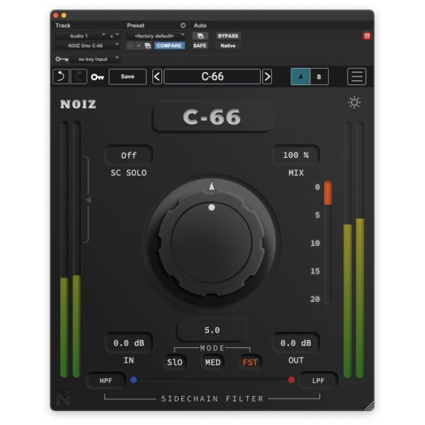 Kit Plugins NOIZ One C-66 - Kompressor-Plug-in mit einem Regler - Download