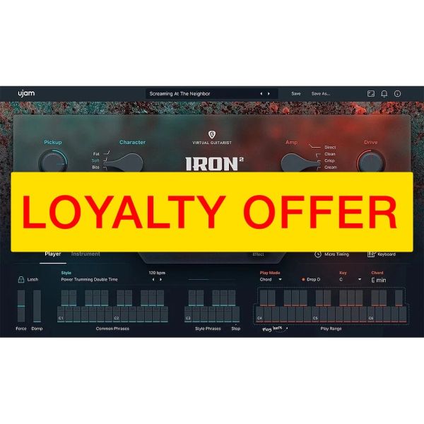 UJAM IRON 2 Loyalty Offer - virtueller Rockgitarrist für Riffs und Powerchords - Download