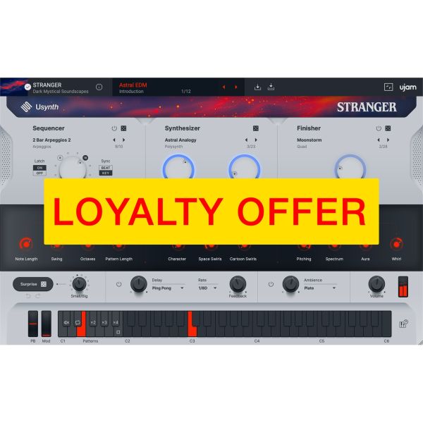 UJAM STRANGER Loyalty Offer - Sci-Fi-Synthesizer für dunkle Retro-Texturen - Download
