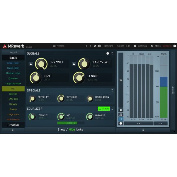Melda MReverb - Hall mit räumlichem Positionierungssystem - Download