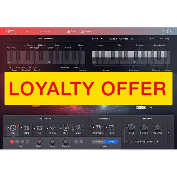 UJAM HEAVY 2 Loyalty Offer - virtueller Schlagzeuger für Rock, Indie und Grunge - Download
