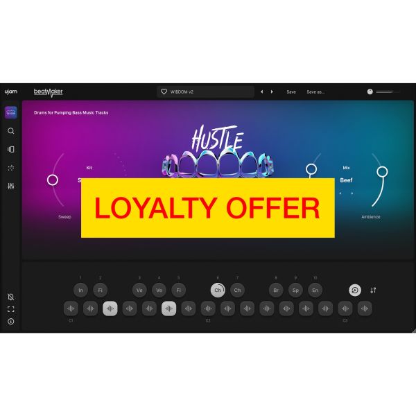 UJAM HUSTLE 2 Loyalty Offer - virtuelle Drum-Machine für Trap, Grime und Bass - Download