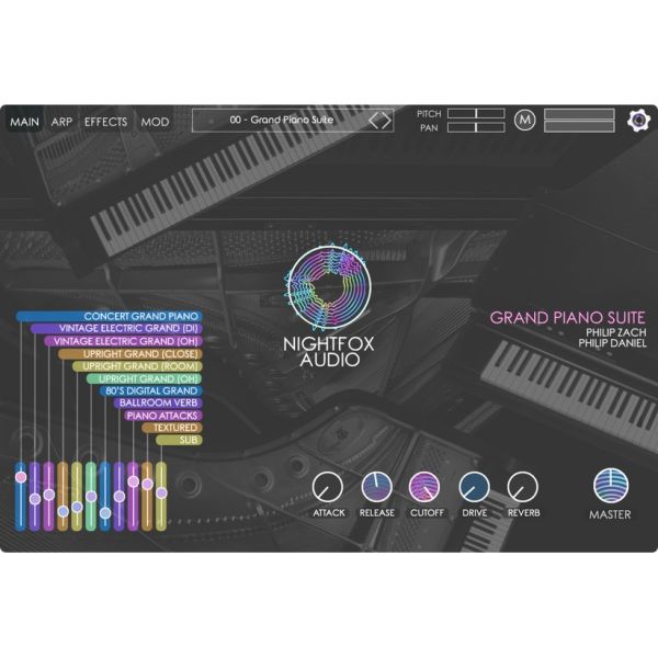 Nightfox Audio Grand Piano Suite - virtuelles Instrument mit gestapelten Flügeln - Download