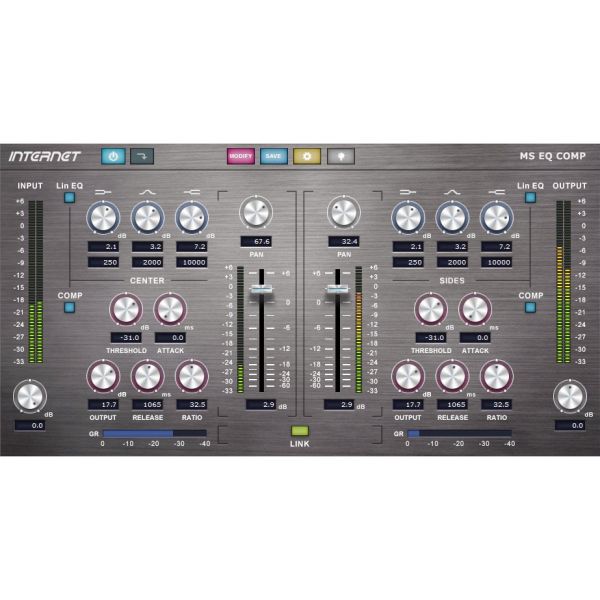 Internet Co. MS EQ Comp - PC - Mitte/Seite-EQ und Kompressor als Plug-in - Download