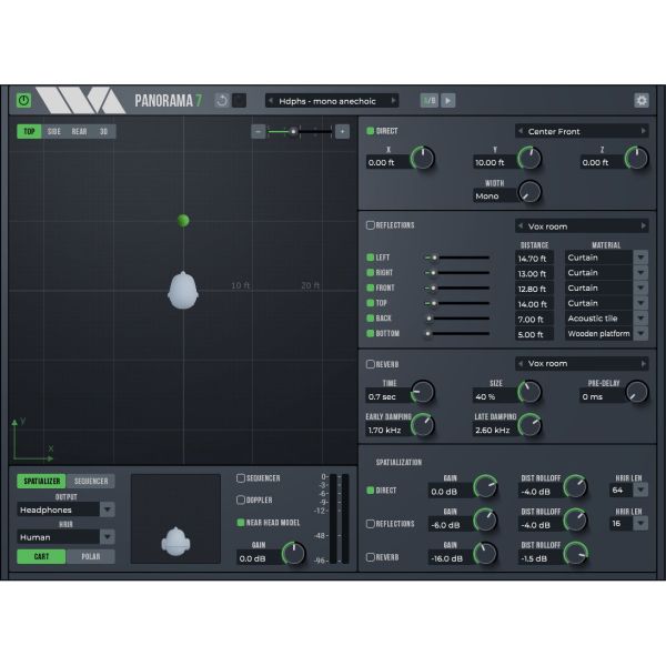 Wave Arts Panorama 7 - 3D-Audio-Prozessor mit Raumsimulation - Download