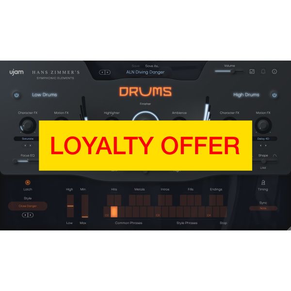 UJAM DRUMS Loyalty Offer - cineastische Perkussion aus Hans Zimmers Library - Download