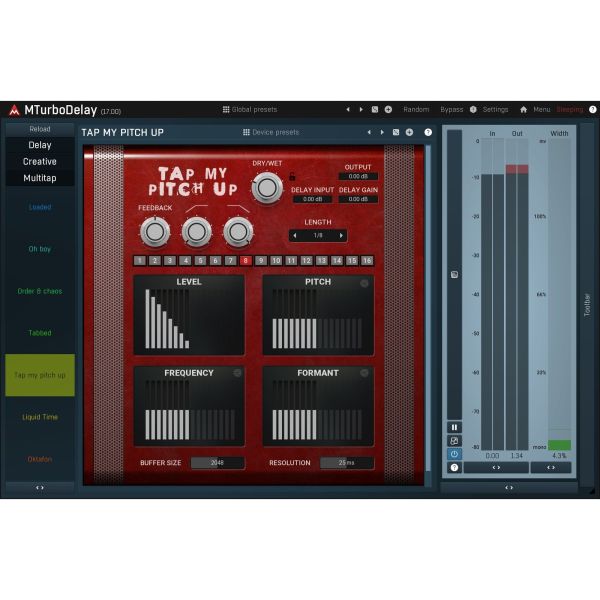Melda MTurboDelay - Delay mit 40 verschiedenen Algorithmen - Download