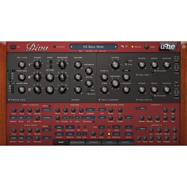 u-he Diva - analog modellierender Synthesizer - Download