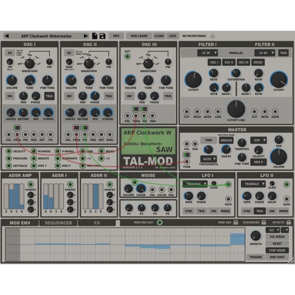 TAL Mod Synthesizer - virtuell-analoger Synthesizer mit Patchkabeln - Download