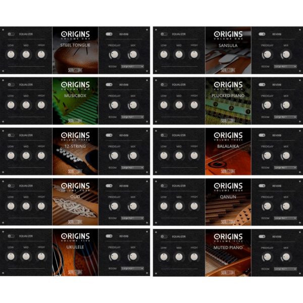 BOOM Library Sonuscore Origins Bundle Vol.1-5 - Bundle aus fünf Origins-Instrumenten mit Arpeggiator - Download