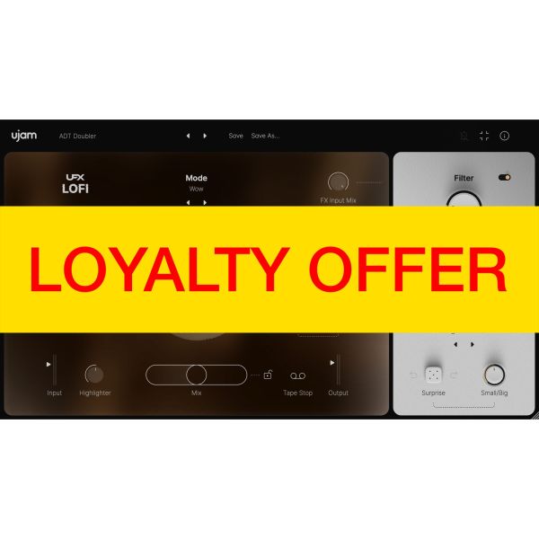 UJAM UFX LOFI Loyalty Offer - Lo-Fi-Effekt für digitale Körnung und analoge Abnutzung - Download