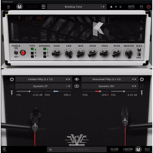 Kuassa Amplifikation VVV - High-Gain-Verstärker-Simulation mit drei Amp-Typen - Download