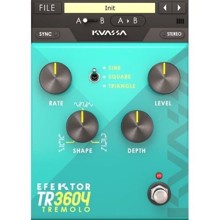 Kuassa Efektor TR3604 Tremolo - Tremolo-Plug-in im Pedal-Stil mit drei Wellenformen - Download