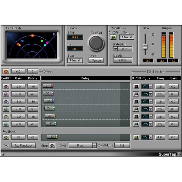 Waves SuperTap - Delay mit sechs Abgriffen im Stil alter Bandechos - Download