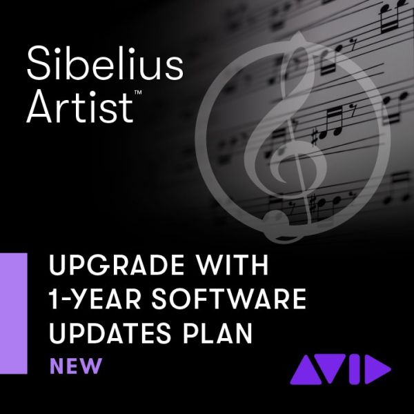 Avid Sibelius Artist Perpetual with 1Y UPD & Sup NEW - Notationssoftware mit bis zu 24 Notenzeilen - Download