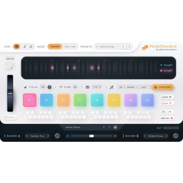 Pitch Innovations Fluid Chords 2 - Plug-in für Chord-Bending in Echtzeit - Download