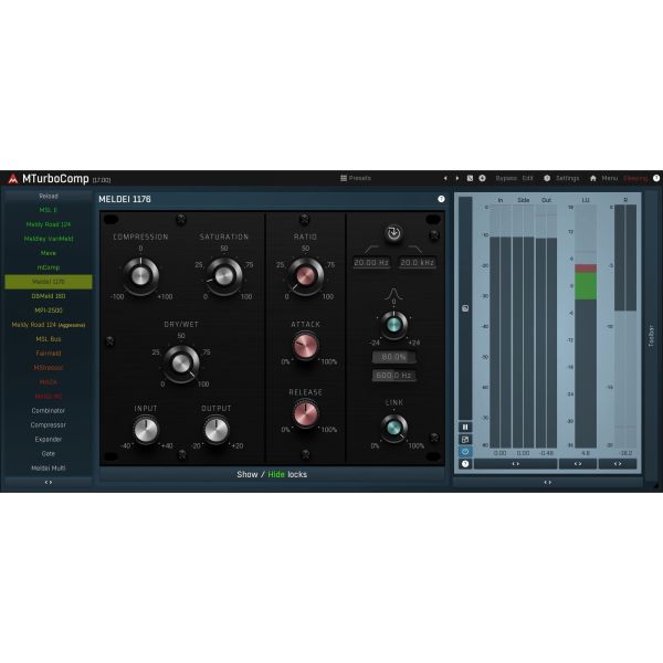 Melda MTurboCompLE - Kompressor mit Emulationen klassischer Analoggeräte (LE) - Download
