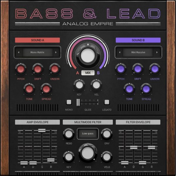 Melda Analog Empire: Bass & Lead - analoge Synthesizer-Bässe und -Leads - Download