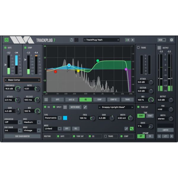 Wave Arts TrackPlug 7 - Kanalzug-Plug-in mit EQ, Dynamik und Sättigung - Download