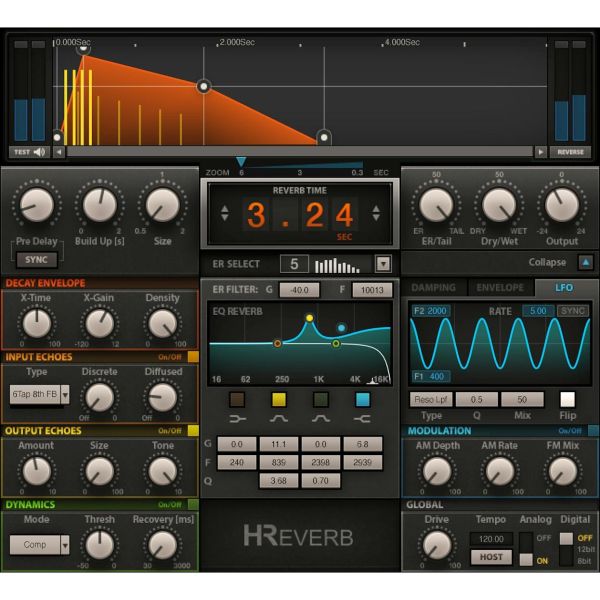 Waves H-Reverb Hybrid Reverb - hybrider Hall aus Faltung und Algorithmus - Download