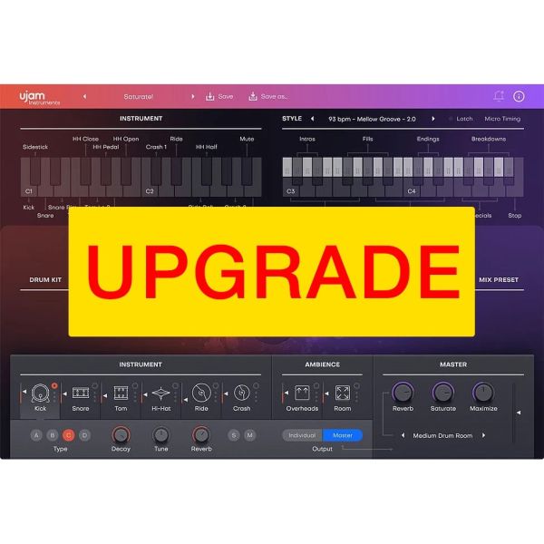 UJAM Upgrade PHAT 2 - virtueller Funk-Schlagzeuger für Besitzer der Vorversion - Download