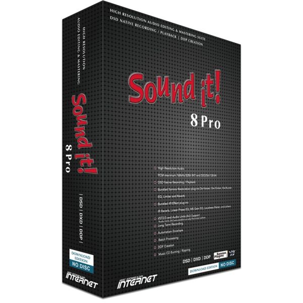 Internet Co. Sound it! 8 Pro - PC - Audio-Editor für Mastering und High-Resolution-Audio - Download