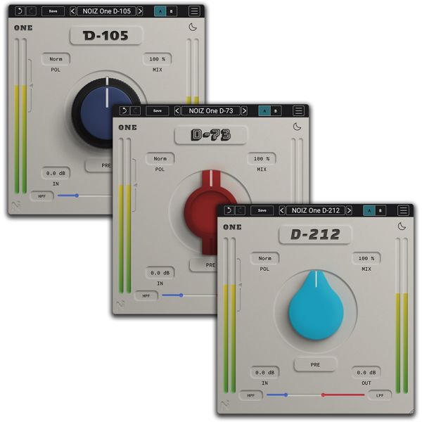 Kit Plugins NOIZ One Series D Bundle - Bundle mit drei Preamp-Sättigungs-Plug-ins - Download