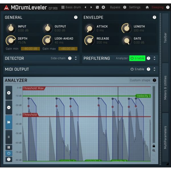 Melda MDrumLeveler - Drum-Leveler mit ereignisbasierter Bearbeitung - Download