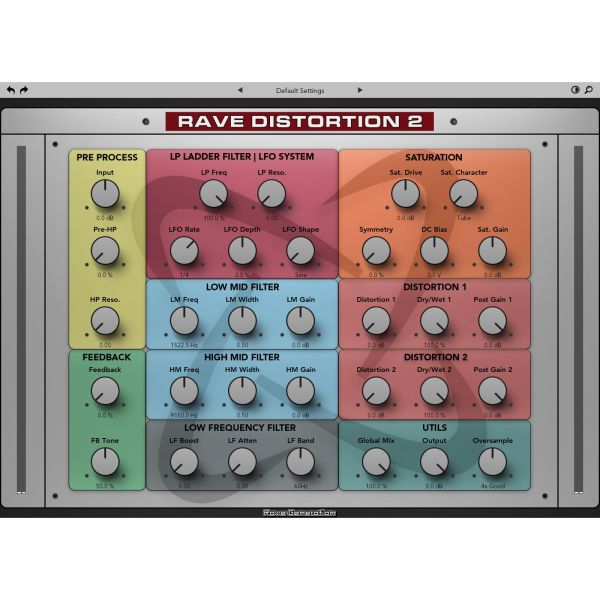 Re-Style Rave Distortion 2 - zweistufiges Verzerrer-Plug-in mit sieben Sättigungsarten - Download