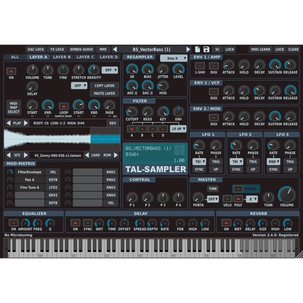 TAL Sampler - Sampler mit analog modelliertem Synthesizer - Download
