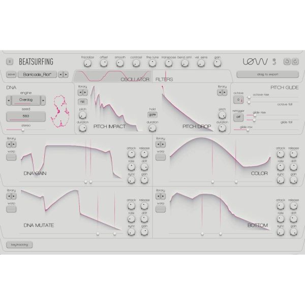 BEATSURFING LØW - Bass-Synthesizer mit Freihand-Hüllkurven - Download