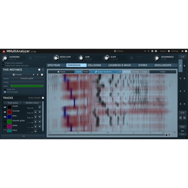 Melda MMultiAnalyzer - Mehrspur-Analyzer für Spektrum, Lautheit und Stereo - Download