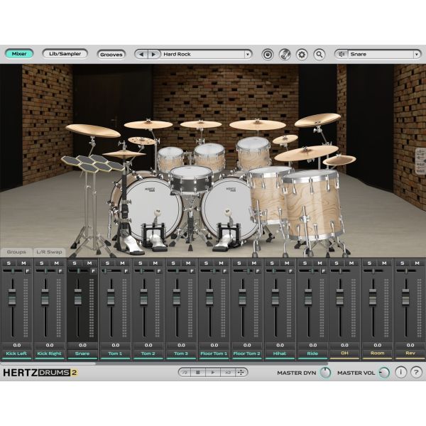 Hertz Drums 2 - virtuelles Schlagzeug mit Sampler und MIDI-Grooves - Download