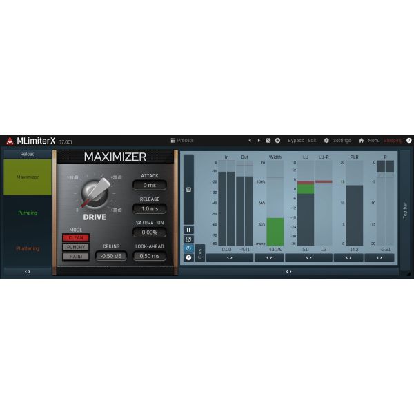 Melda MLimiterX - Limiter für Mixing und Mastering - Download