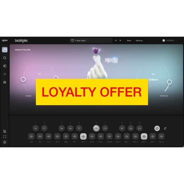 UJAM IDOL Loyalty Offer - virtuelle Drum-Machine für modernen K-Pop - Download