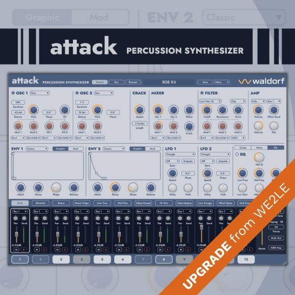 Waldorf Attack 3 - Upgrade from WE2 LE - Percussion-Synthesizer, Upgrade von der Waldorf Edition 2 LE - Download