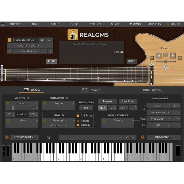 MusicLab RealGMS - virtuelle E-Akustikgitarre nach Godin-Vorbild - Download